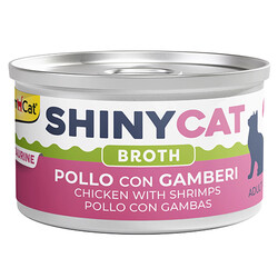 GimCat - GimCat ShinyCat Broth Karidesli Tavuklu Kedi Konservesi 70 Gr