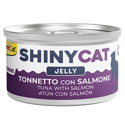 GimCat - GimCat ShinyCat Jelly Somon Balıklı Ton Balığı Jöleli Kedi Konservesi 70 Gr