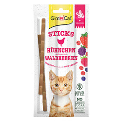 GimCat - Gimcat Sticks Tavuk ve Yaban Meyveli Kedi Ödül Çubuğu 15 Gr - 3 lü Paket