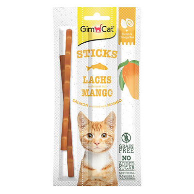 Gimcat Sticks Somon ve Mango Kedi Ödül Çubuğu 15 Gr - 3lü Paket