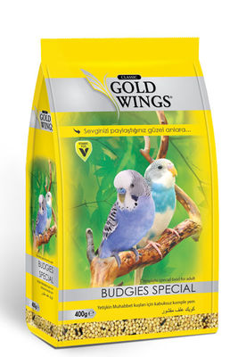 Gold Wings Classic Muhabbet Kuşları için Kabuksuz Komple Yem 400 Gr