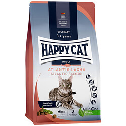 Happy Cat Atlantic Lachs Somonlu Kedi Maması 10 Kg + 5 Adet Happy Cat Yaş Mama 85 Gr - Thumbnail