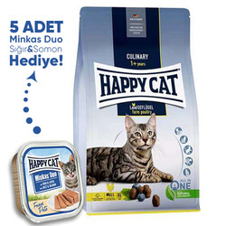 Happy Cat - Happy Cat Culinary Land-Geflügel Kümes Hayvanlı Kedi Maması 10 Kg + 5 Adet Happy Cat 100 Gr