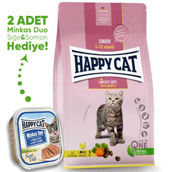 Happy Cat - Happy Cat Junior Kümes Hayvanlı Yavru Kedi Maması 4 Kg + 2 Adet Happy Cat 100 Gr