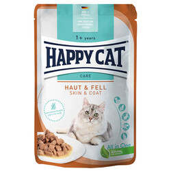 Happy Cat - Happy Cat Meat in Sauce Skin Coat Deri ve Tüy Sağlığı Kedi Yaş Maması 85 Gr