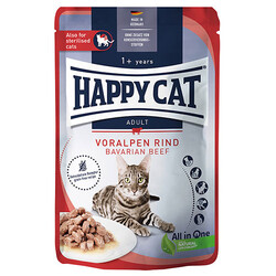 Happy Cat - Happy Cat Meat in Sauce Sterilised Sığır Etli Kısırlaştırılmış Kedi Yaş Maması 85 Gr