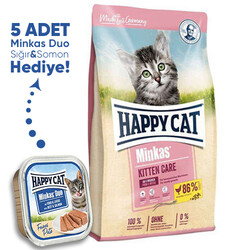 Happy Cat - Happy Cat Minkas Kitten Yavru Kedi Maması 10 Kg + 5 Adet Happy Cat 100 Gr