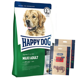 Happy Dog - Happy Dog Fit & Vital Maxi Büyük Irk Köpek Maması 14 Kg + 2 Adet Dr.Clauders Biftekli Ödül 80 Gr