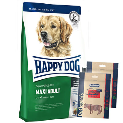 Happy Dog Fit & Vital Maxi Büyük Irk Köpek Maması 14 Kg + 2 Adet Dr.Clauders Biftekli Ödül 80 Gr