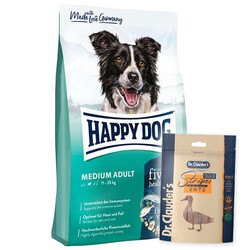 Happy Dog - Happy Dog Fit & Vital Medium Orta Irk Köpek Maması 4 Kg + Dr.Clauders Köpek Ödülü 80 Gr