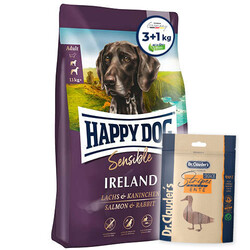 Happy Dog - Happy Dog Ireland Somon ve Tavşanlı Köpek Maması 3 + 1 Kg + Dr.Clauders Köpek Ödülü 80 Gr