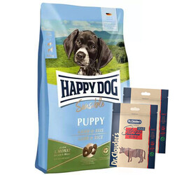 Happy Dog - Happy Dog Sensible Puppy Kuzu Etli Yavru Köpek Maması 10 Kg + 2 Adet Dr.Clauders Biftekli Ödül 80 Gr