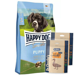 Happy Dog - Happy Dog Sensible Puppy Kuzu Etli Yavru Köpek Maması 10 Kg + 2 Adet Dr.Clauders Köpek Ödülü 80 Gr