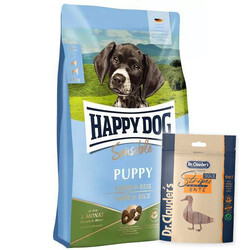 Happy Dog - Happy Dog Sensible Puppy Kuzu Etli Yavru Köpek Maması 4 Kg + Dr.Clauders Köpek Ödülü 80 Gr