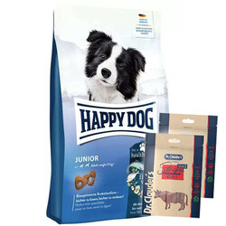 Happy Dog - Happy Dog Fit Vital Junior Yavru Köpek Maması 10 Kg + 2 Adet Dr.Clauders Biftekli Ödül 80 Gr