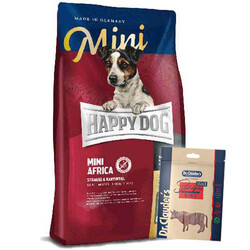 Happy Dog - Happy Dog Mini Africa Küçük Irk Tahılsız Köpek Maması 4 Kg + Dr.Clauders Biftekli Ödül 80 Gr