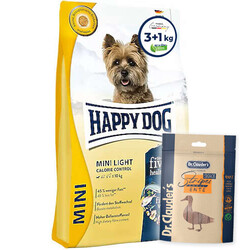 Happy Dog - Happy Dog Mini Light Küçük Irk Diyet Köpek Maması 3 + 1 Kg + Dr.Clauders Köpek Ödülü 80 Gr