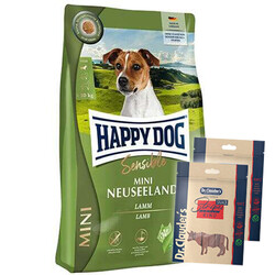 Happy Dog - Happy Dog Mini Neuseeland Sensible Küçük Irk Köpek Maması 10 Kg + 2 Adet Dr.Clauders Biftekli Ödül 80 Gr