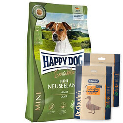 Happy Dog - Happy Dog Mini Neuseeland Sensible Küçük Irk Köpek Maması 10 Kg + 2 Adet Dr.Clauders Köpek Ödülü 80 Gr