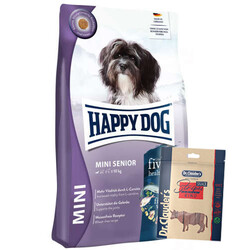 Happy Dog - Happy Dog Mini Senior Küçük Irk Yaşlı Köpek Maması 4 Kg + Dr.Clauders Biftekli Ödül 80 Gr