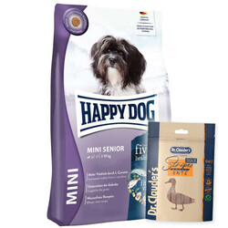 Happy Dog - Happy Dog Mini Senior Küçük Irk Yaşlı Köpek Maması 4 Kg + Dr.Clauders Köpek Ödülü 80 Gr