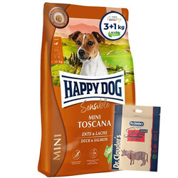 Happy Dog - Happy Dog Mini Toscana Küçük Irk Tahılsız Köpek Maması 3 + 1 Kg + Dr.Clauders Biftekli Ödül 80 Gr