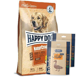 Happy Dog - Happy Dog NaturCroq Biftekli Köpek Maması 15 Kg + 2 Adet Dr.Clauders Köpek Ödülü 80 Gr