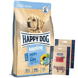 Happy Dog - Happy Dog NaturCroq Yavru Köpek Maması 15 Kg + 2 Adet Dr.Clauders Biftekli Ödül 80 Gr