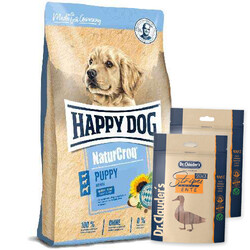 Happy Dog - Happy Dog NaturCroq Yavru Köpek Maması 15 Kg + 2 Adet Dr.Clauders Köpek Ödülü 80 Gr