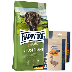 Happy Dog - Happy Dog Neuseeland Kuzu Etli Köpek Maması 12,5 Kg + 2 Adet Dr.Clauders Köpek Ödülü 80 Gr