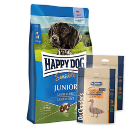 Happy Dog - Happy Dog Sensible Junior Kuzu Etli Yavru Köpek Maması 10 Kg + 2 Adet Dr.Clauders Köpek Ödülü 80 Gr