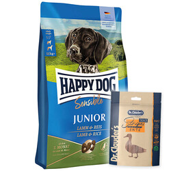 Happy Dog - Happy Dog Sensible Junior Kuzu Etli Yavru Köpek Maması 4 Kg + Dr.Clauders Köpek Ödülü 80 Gr