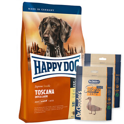 Happy Dog - Happy Dog Toscana Ördek ve Somonlu Köpek Maması 12,5 Kg + 2 Adet Dr.Clauders Köpek Ödülü 80 Gr