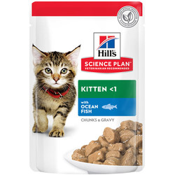 Hills - Hills Chunks in Gravy Kitten Balıklı Yavru Kedi Yaş Maması 85 Gr