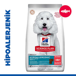 Hills - Hills Hypoallergenic Somonlu Orta Irk Köpek Maması 12 Kg