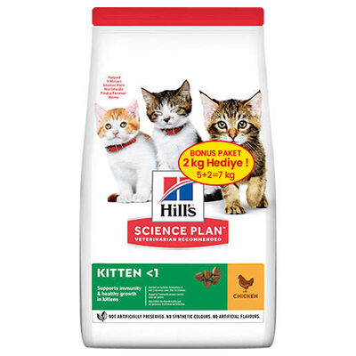Hills Kitten Tavuk Etli Yavru Kedi Maması 5 + 2 Kg (Toplam 7 Kg) 