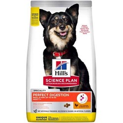 Hills - Hills Perfect Digestion Yetişkin Tavuk Ve Pirinçli Küçük ve Mini Irk Köpek Maması 6 Kg