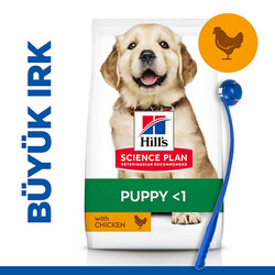 Hills - Hills Puppy Large Büyük Irk Tavuklu Yavru Köpek Maması 14,5 Kg + Top Fırlatıcı Oyuncak