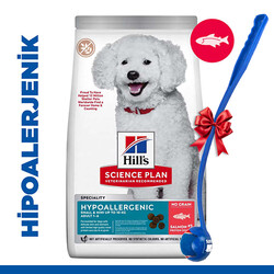 Hills - Hills Hypoallergenic Somonlu Küçük ve Mini Irk Köpek Maması 6 Kg + Top Fırlatıcı Oyuncak