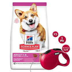 Hills - Hills Small & Miniature Küçük Irk Kuzulu Köpek Maması 6 Kg + Flexi XS Otomatik Gezdirme Kayışı 3 Mt