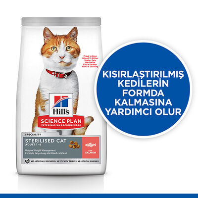 Hills Sterilised Kısırlaştırılmış Somonlu Kedi Maması 10 Kg