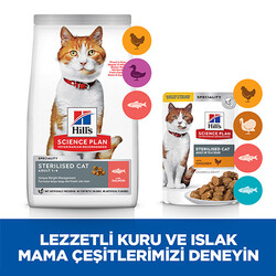 Hills Sterilised Kısırlaştırılmış Somonlu Kedi Maması 10 Kg - Thumbnail