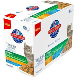 Hills - Hills Tender Chunks Kitten Tavuklu Yavru Kedi Yaş Maması 85 Gr - (12 Adet)