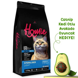 Homie - Homie Pro30 Düşük Tahıllı Kısırlaştırılmış Kedi Maması 3,75 Kg + Avokado Kedi Oyuncağı