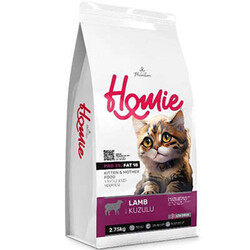 Homie - Homie Düşük Tahıllı Kuzulu Yavru ve Anne Kedi Maması 2,75 Kg