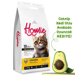 Homie - Homie Kitten Pro38 Düşük Tahıllı Tavuklu Yavru ve Anne Kedi Maması 2,75 Kg + Avokado Kedi Oyuncağı