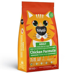 Kittylife - Kittylife Kısırlaştırılmış Tavuklu Kedi Maması 10 Kg