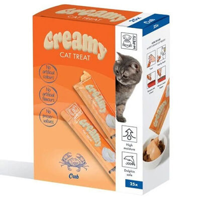 M-Pets Creamy Yengeçli Ek Besin ve Kedi Ödülü 25x15 Gr