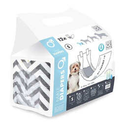 M-Pet - M-Pets Diapers Erkek Köpek Külot Small 12 li Paket