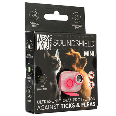 Max Molly Soundshield MINI Ultrasonik Pire ve Kene Kovucu Tasma (Rose)